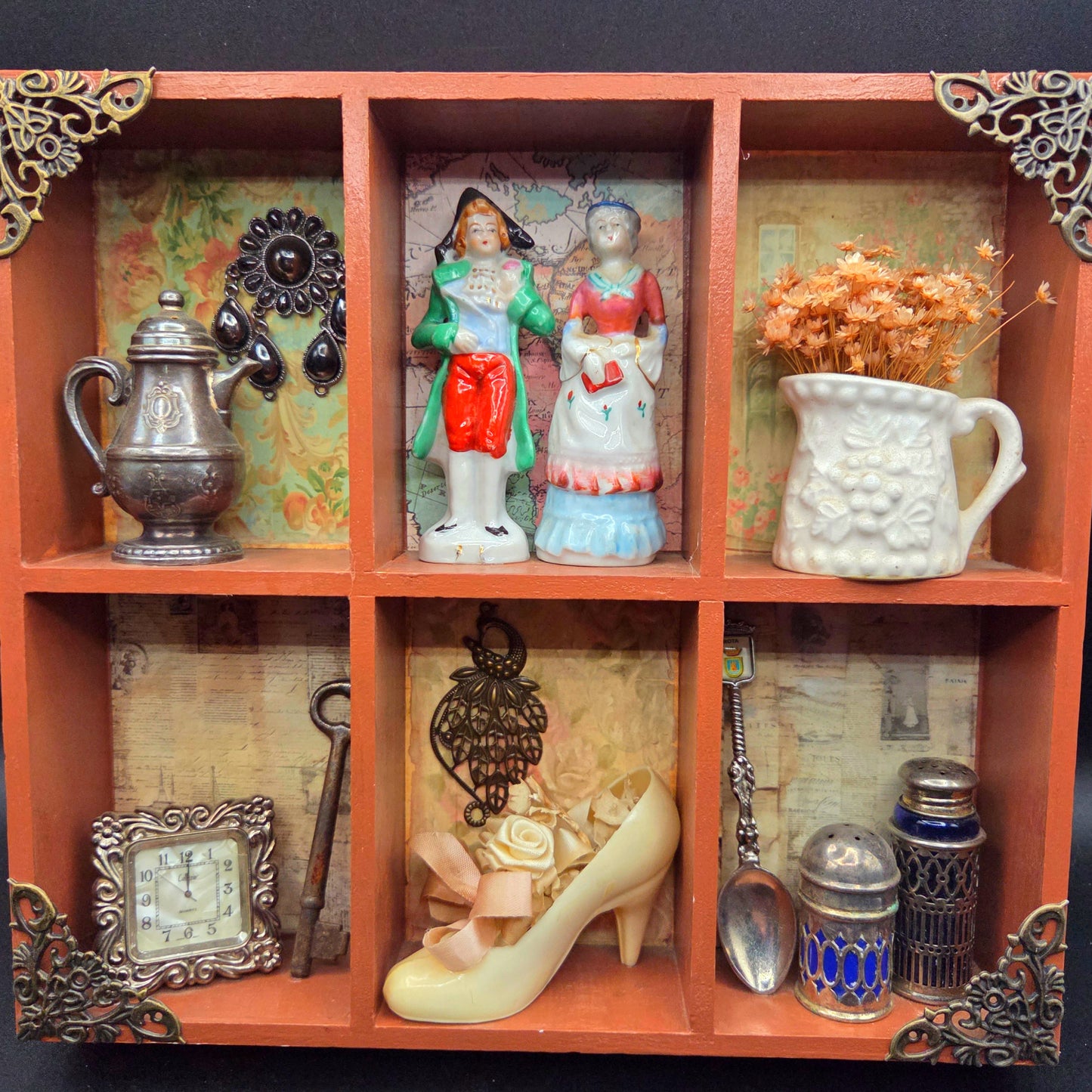Vintage Trinkets Shadow Box