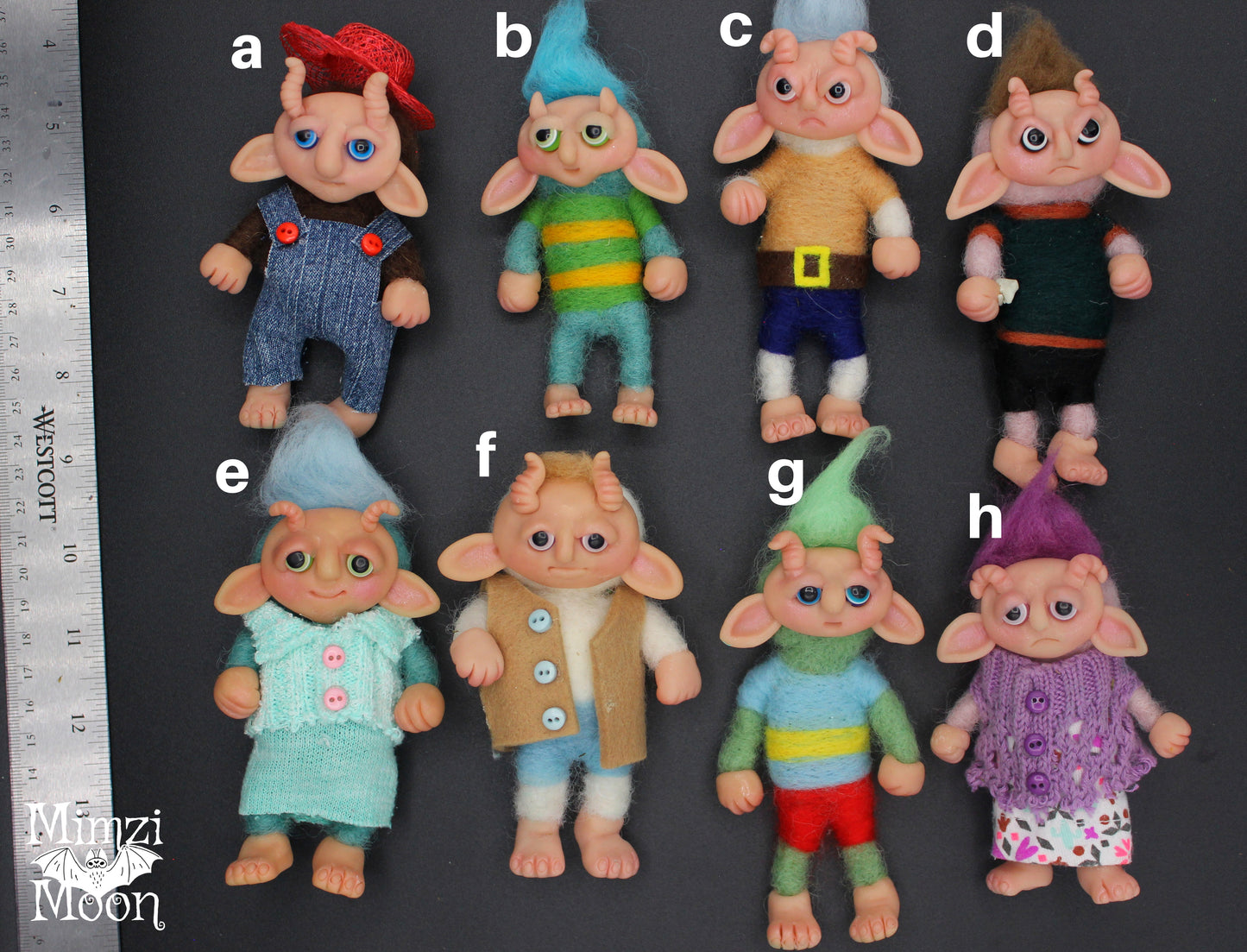 Handmade Dollhouse Dolls. Monster, Elf Dolls for Your Fairy House.