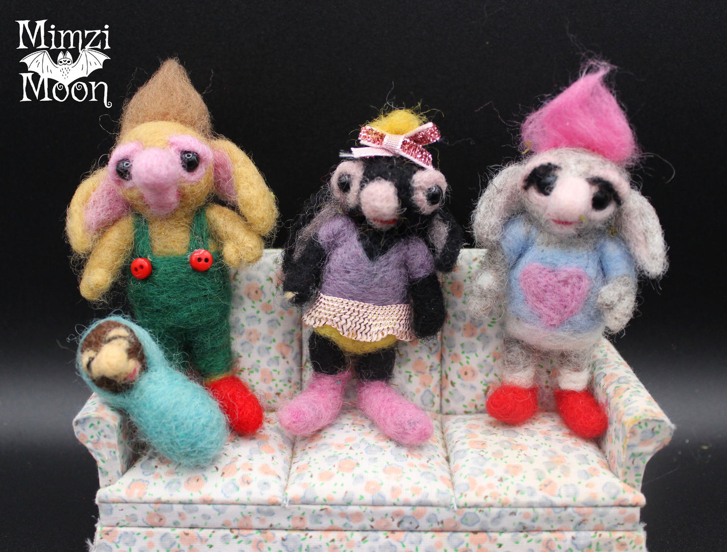 Handmade Dollhouse Dolls. Monster, Elf Children Dolls for Your Fairy House.