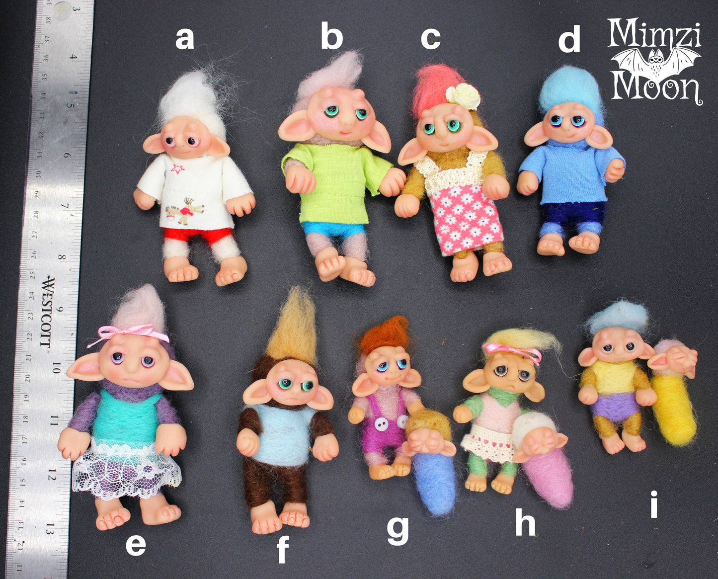 Handmade Dollhouse Dolls. Monster, Elf Child and Baby Dolls for Your Fairy House.