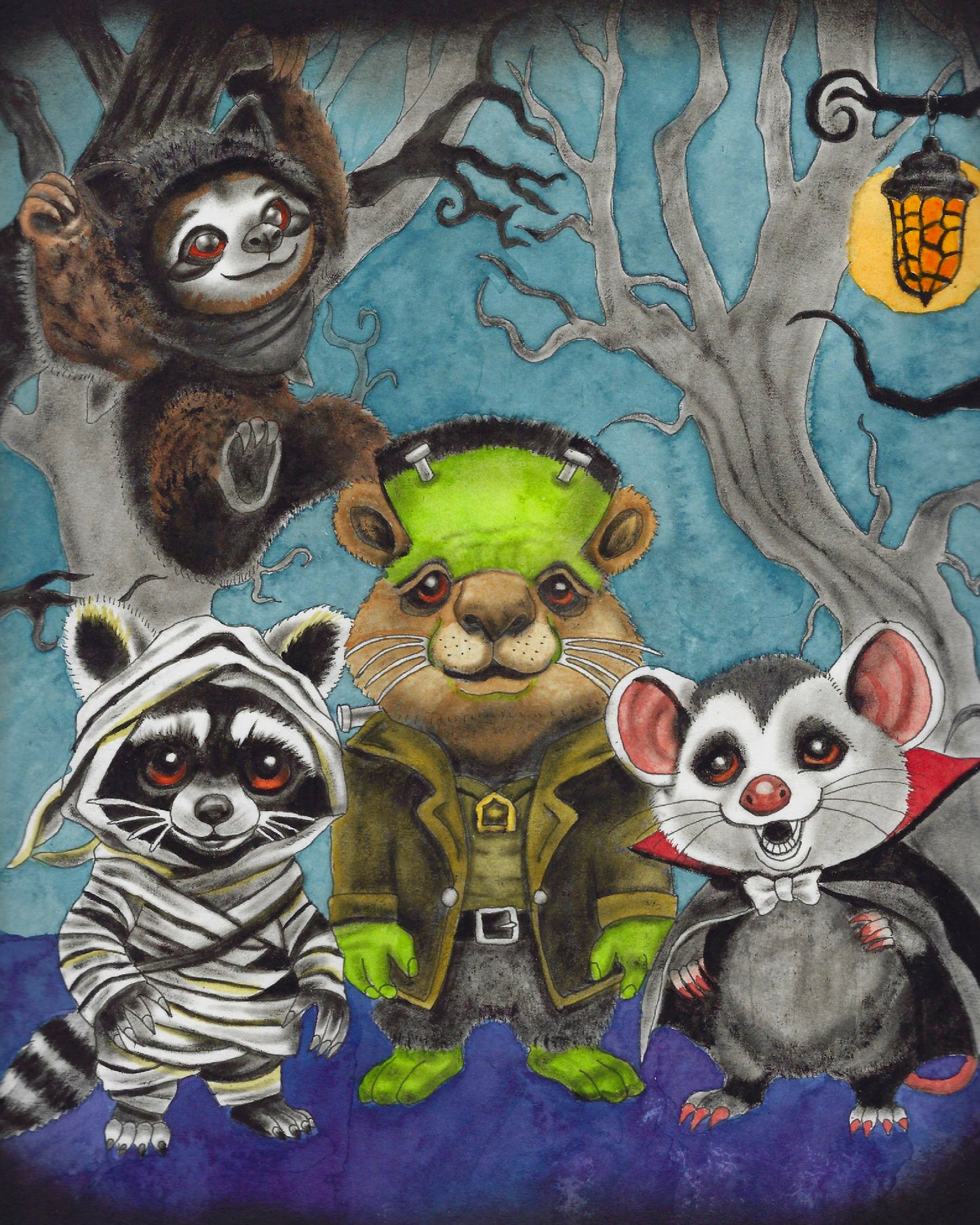 Monster Animals Original Painting