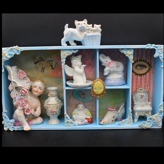 Pretty Pastel Shabby Chic Feminine Shadowbox Wall Art!