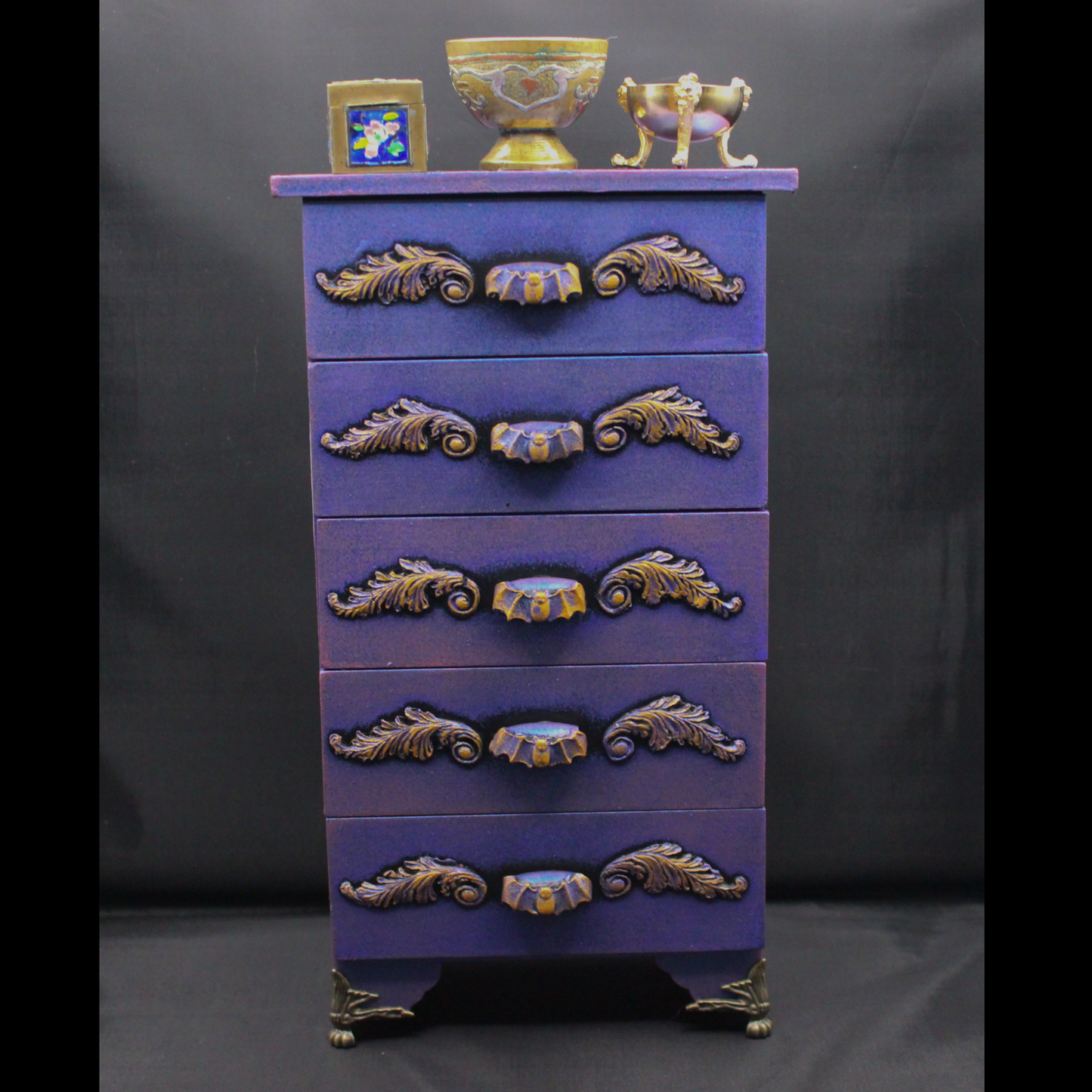 Purple Gothic Mini Dresser Jewelry Box!