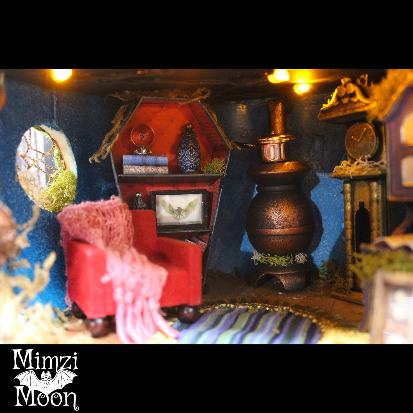 Beautiful Halloween, Pumpkin, Gothic, Witchy Fairy House Dollhouse!