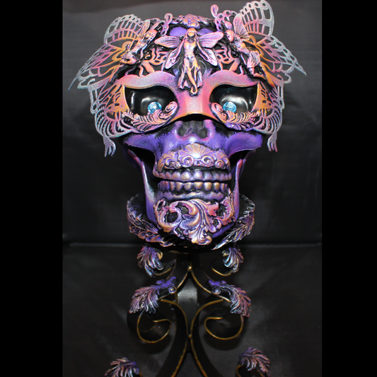 Purple Skull with Mask