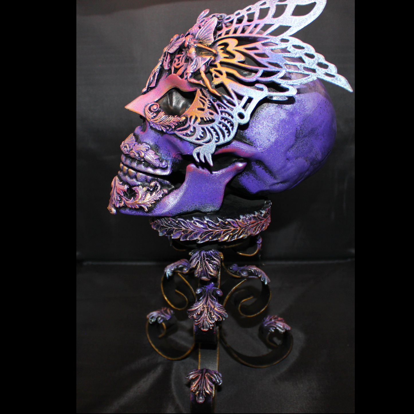 Purple Skull with Mask