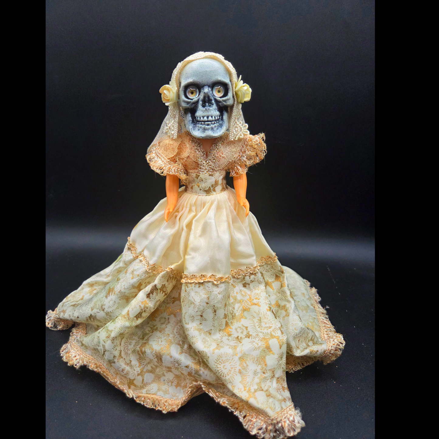 One-of-a-Kind Skeleton Bride Art Doll