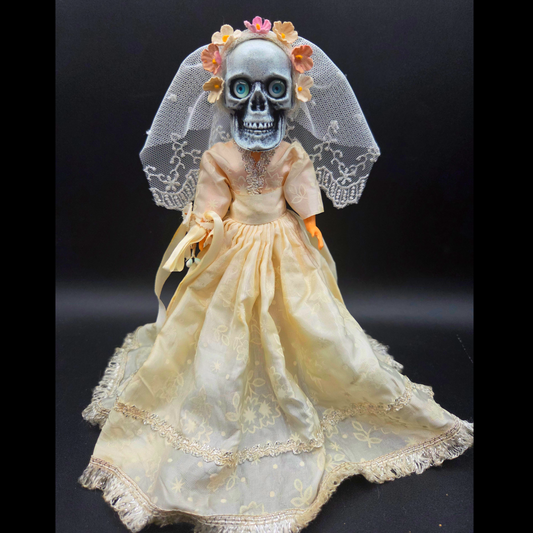 One-of-a-Kind Skeleton Bride Art Doll