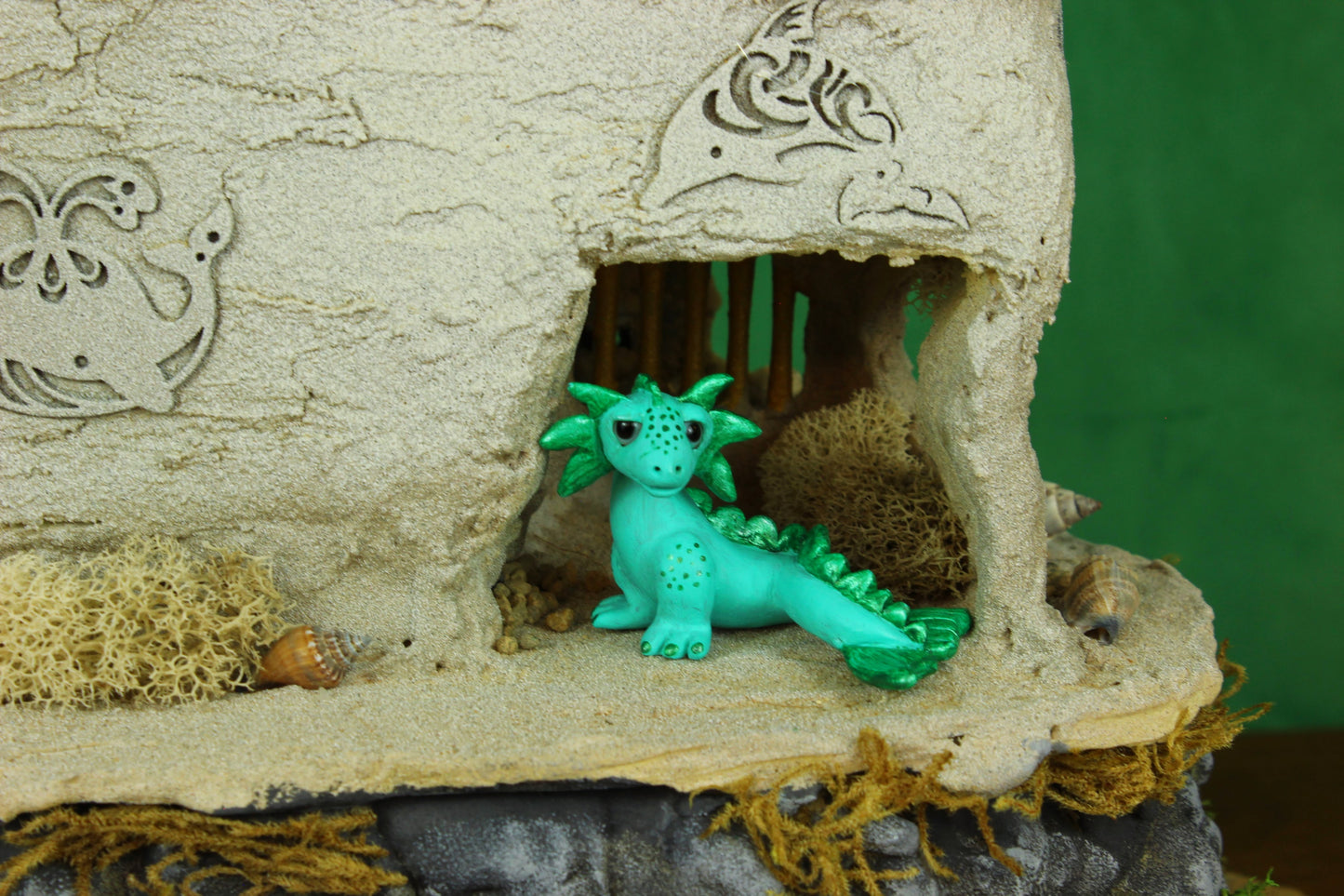 Large Beach Fairy House.  Furnished, Lighted Dollhouse.