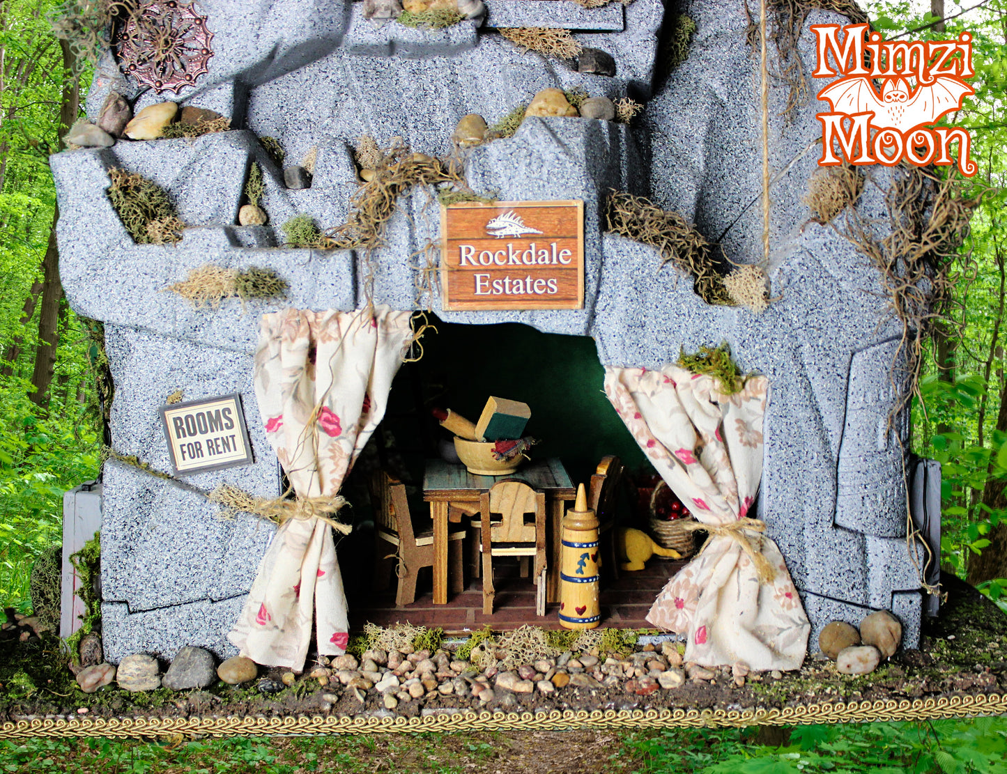 Furnished and Lighted Dollhouse Apartment. Fairy House Mansion.