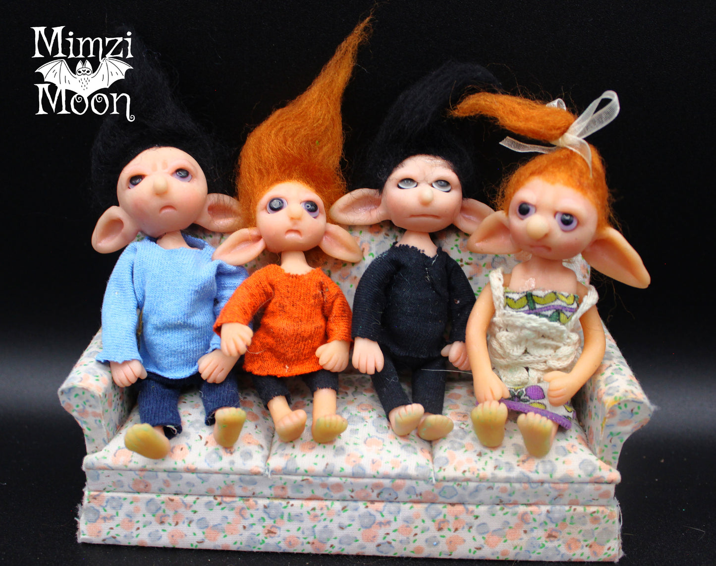 Handmade Dollhouse Dolls.  Elf Dolls for Your Fairy House.