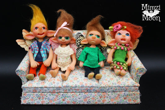 Handmade Dollhouse Dolls. Fairy Dolls for Your Fairy House.