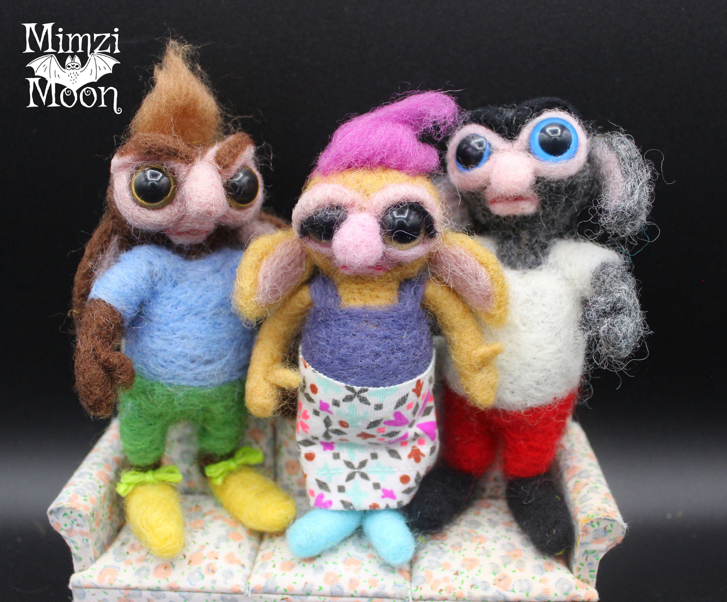 Handmade Dollhouse Dolls.  Monster, Elf Doll for Your Fairy House.