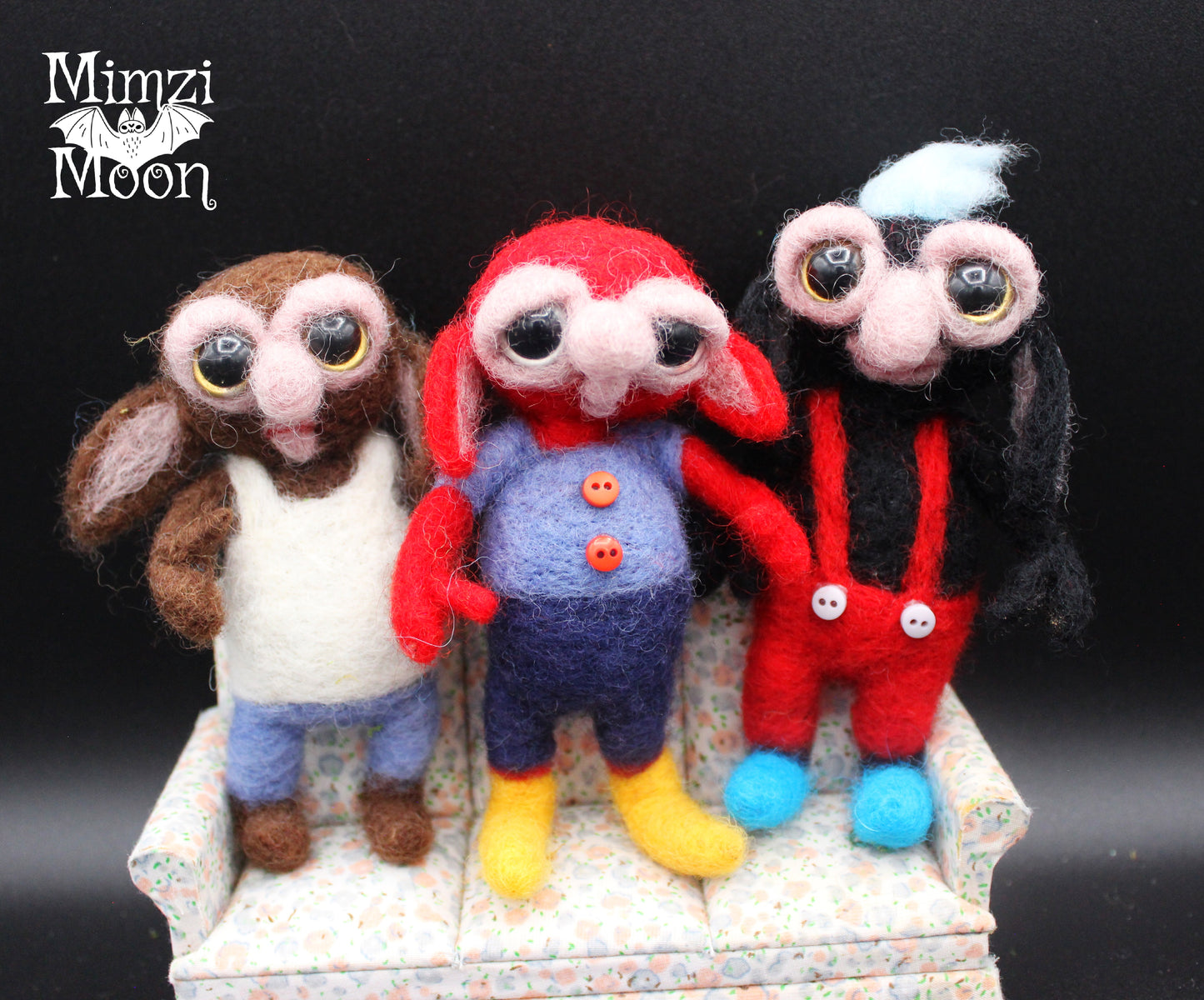 Handmade Dollhouse Dolls.  Monster, Elf Dolls for Your Fairy House