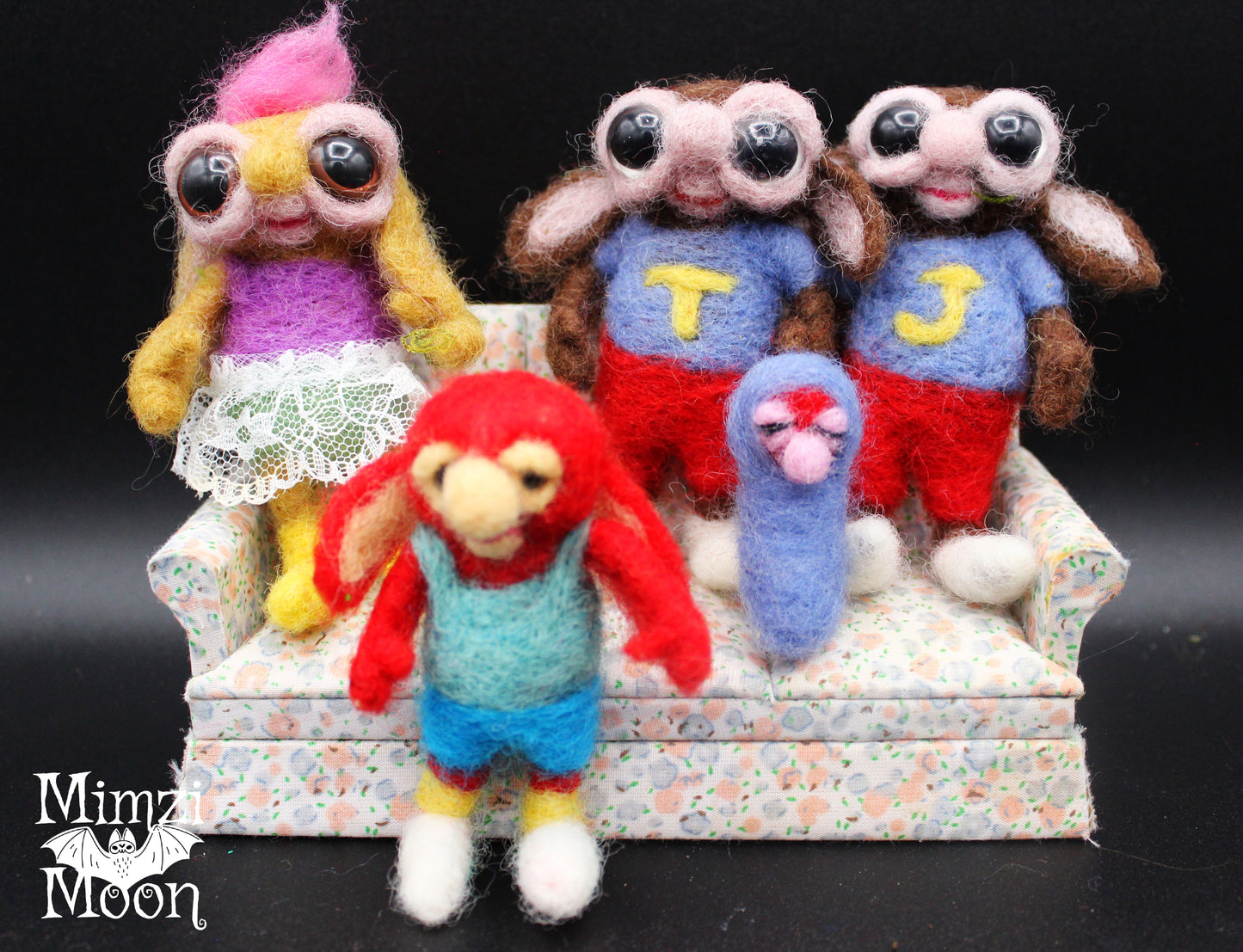 Handmade Dollhouse Dolls.  Monster, Elf Children Dolls for Your Fairy House.