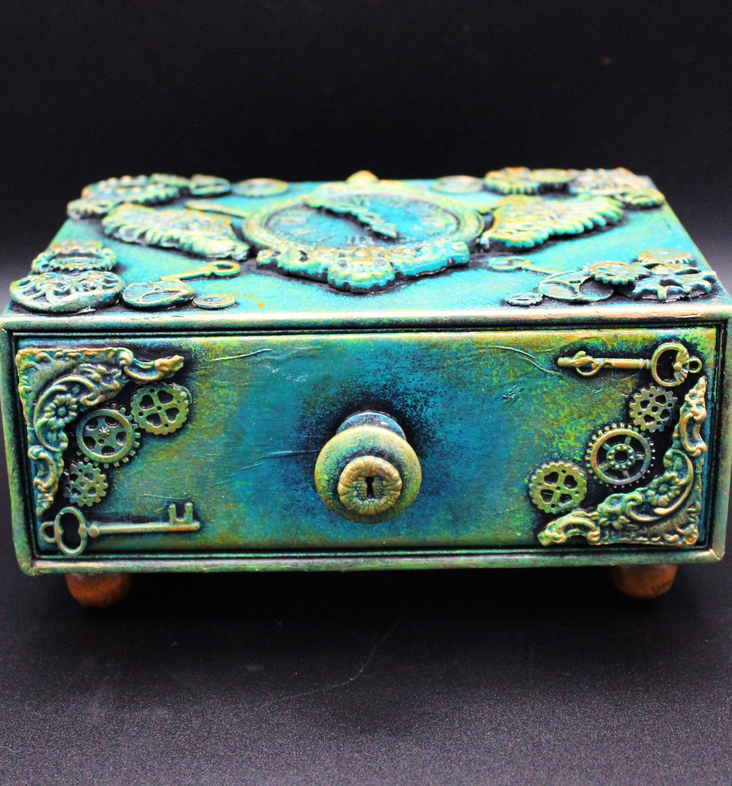 Steampunk Mixed Media Jewelry Box.