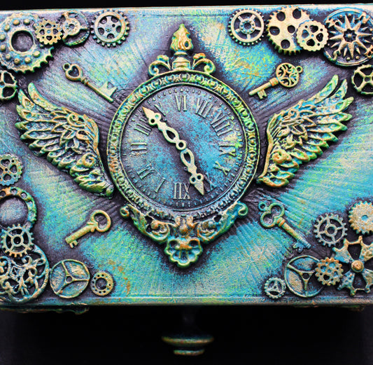 Steampunk Mixed Media Jewelry Box.