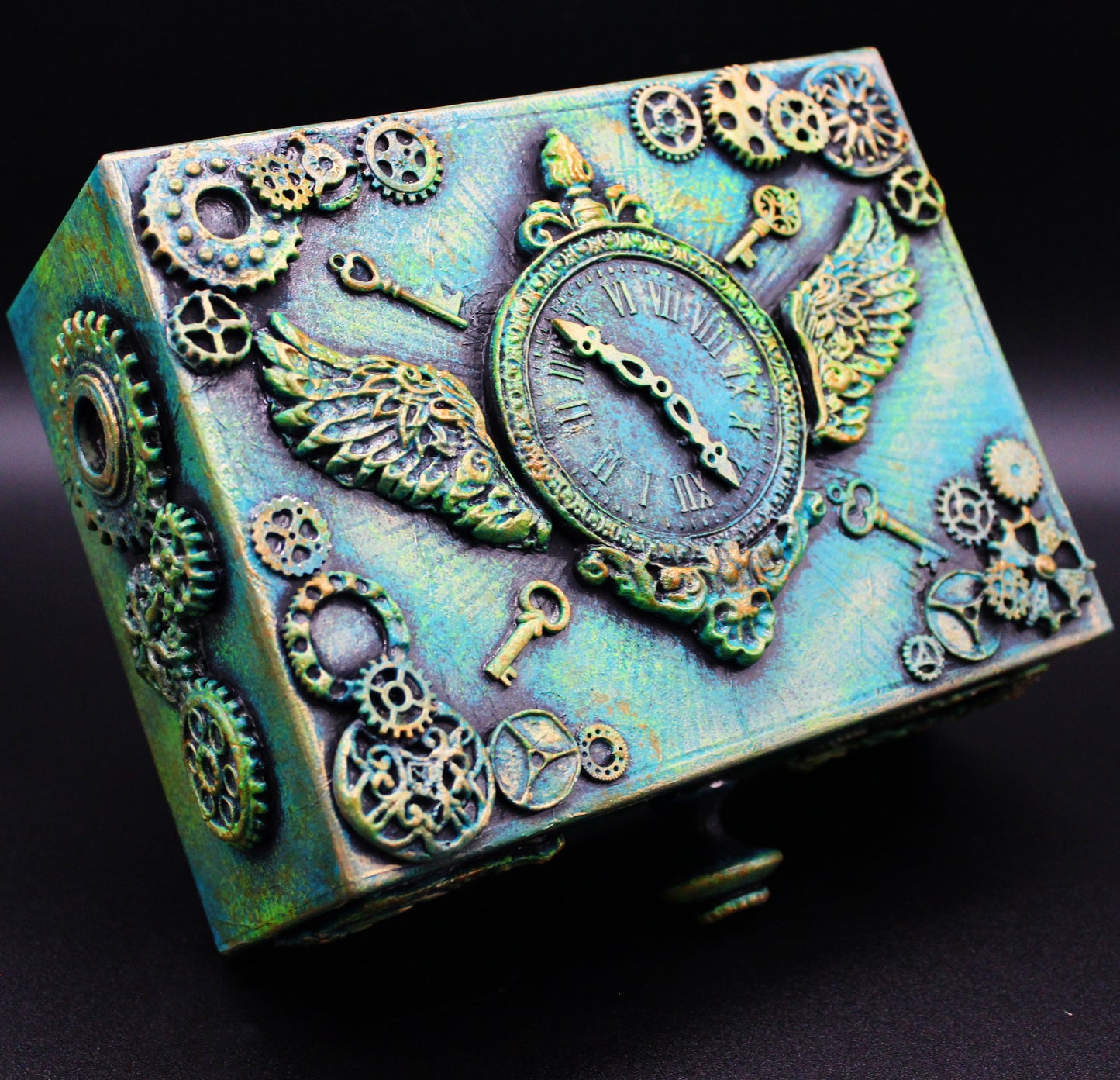 Steampunk Mixed Media Jewelry Box.