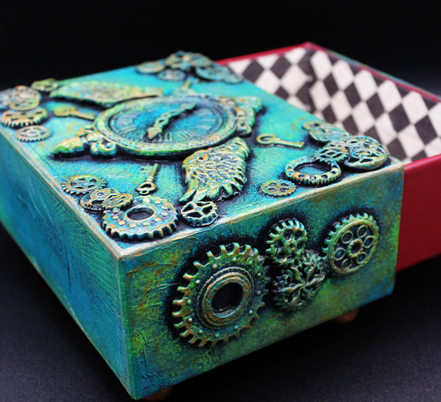 Steampunk Mixed Media Jewelry Box.