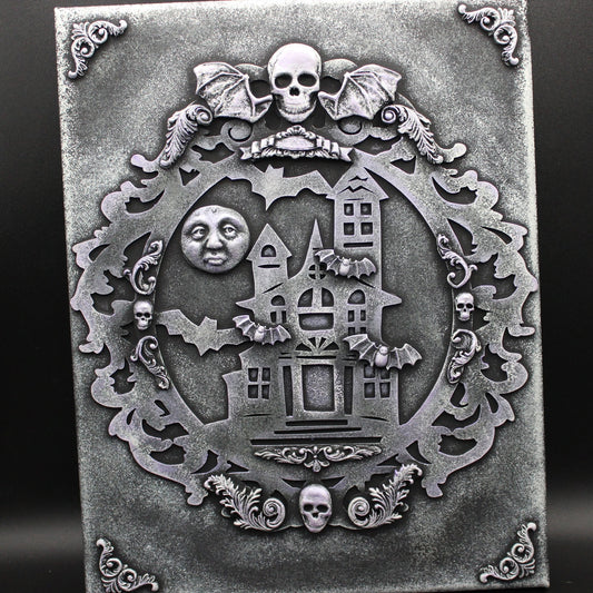 Whimsigoth Gothic Halloween Mixed Media Wall Art.