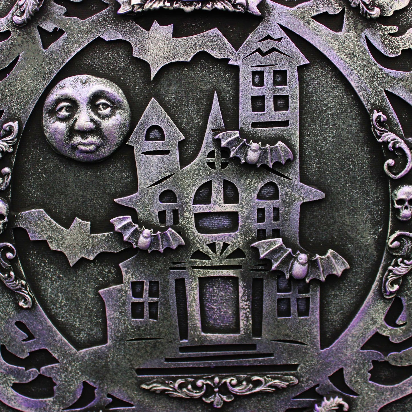 Whimsigoth Gothic Halloween Mixed Media Wall Art.