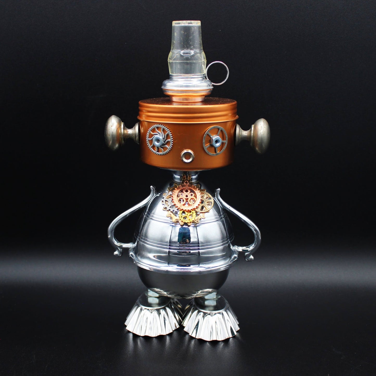 Lampwick the Junk Robot!  Cute Assemblage Art Android!