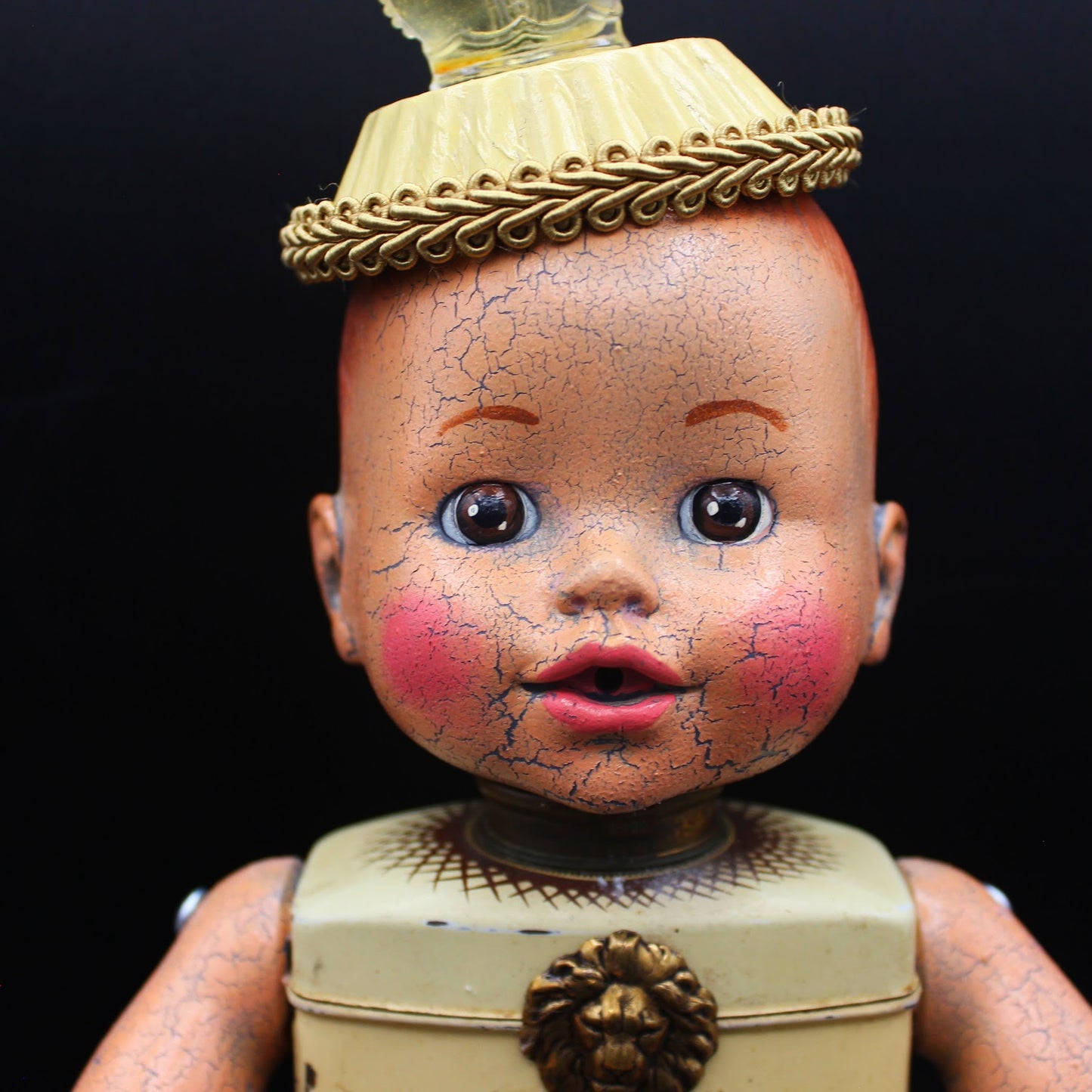 Altered Art Doll!  Mixed Media Doll Made from a Vintage Tin!