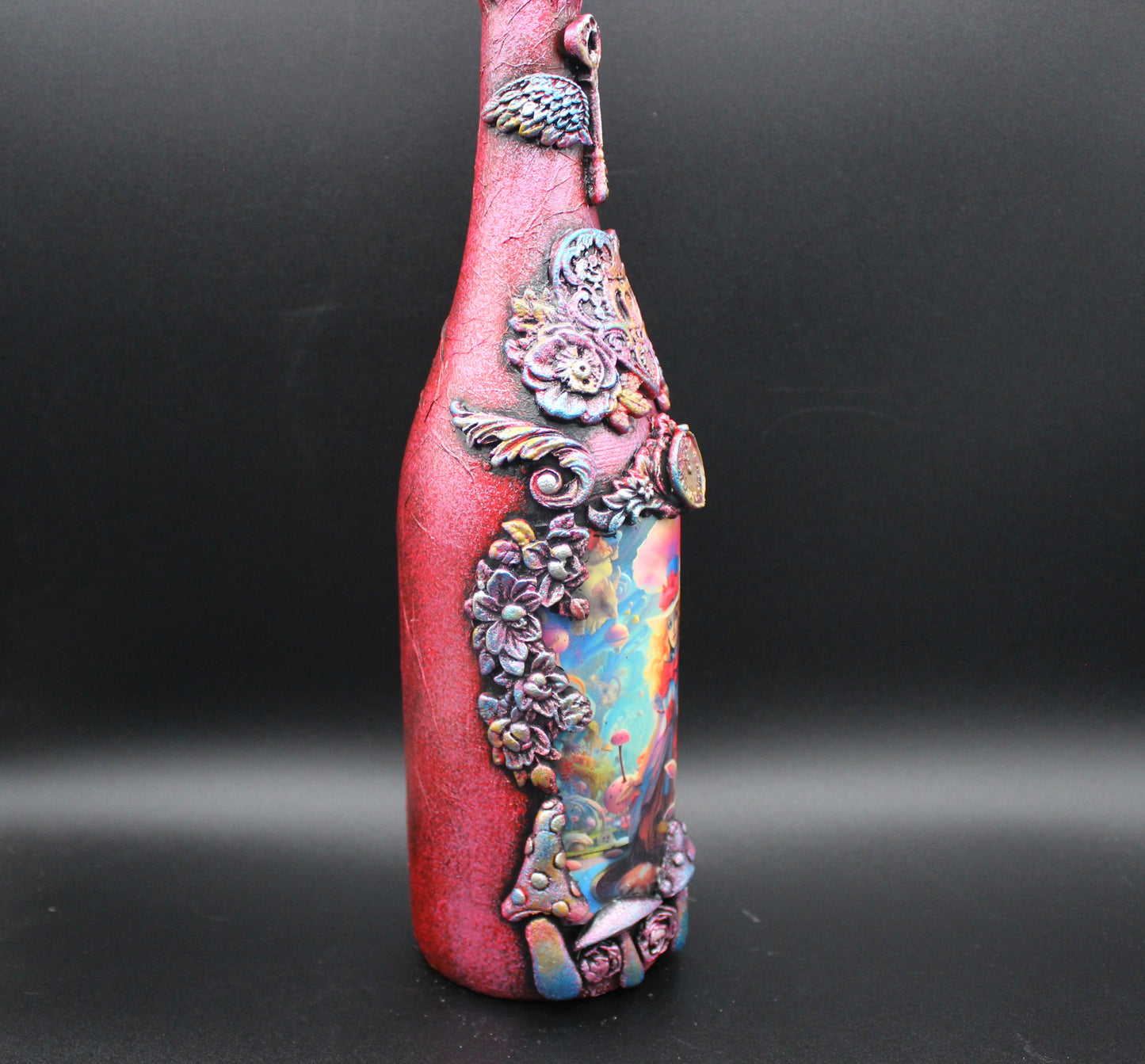 Alice in Wonderland Inspired Altered Art Bottle!