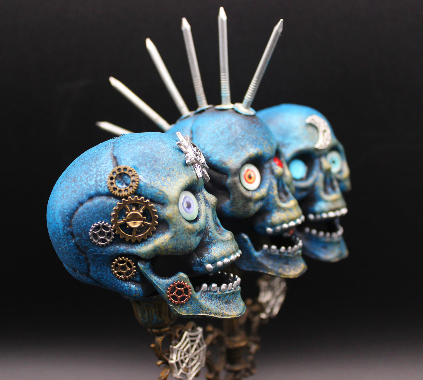 Cute and Edgy, Punk Rock, Steampunk Skull Triplets!