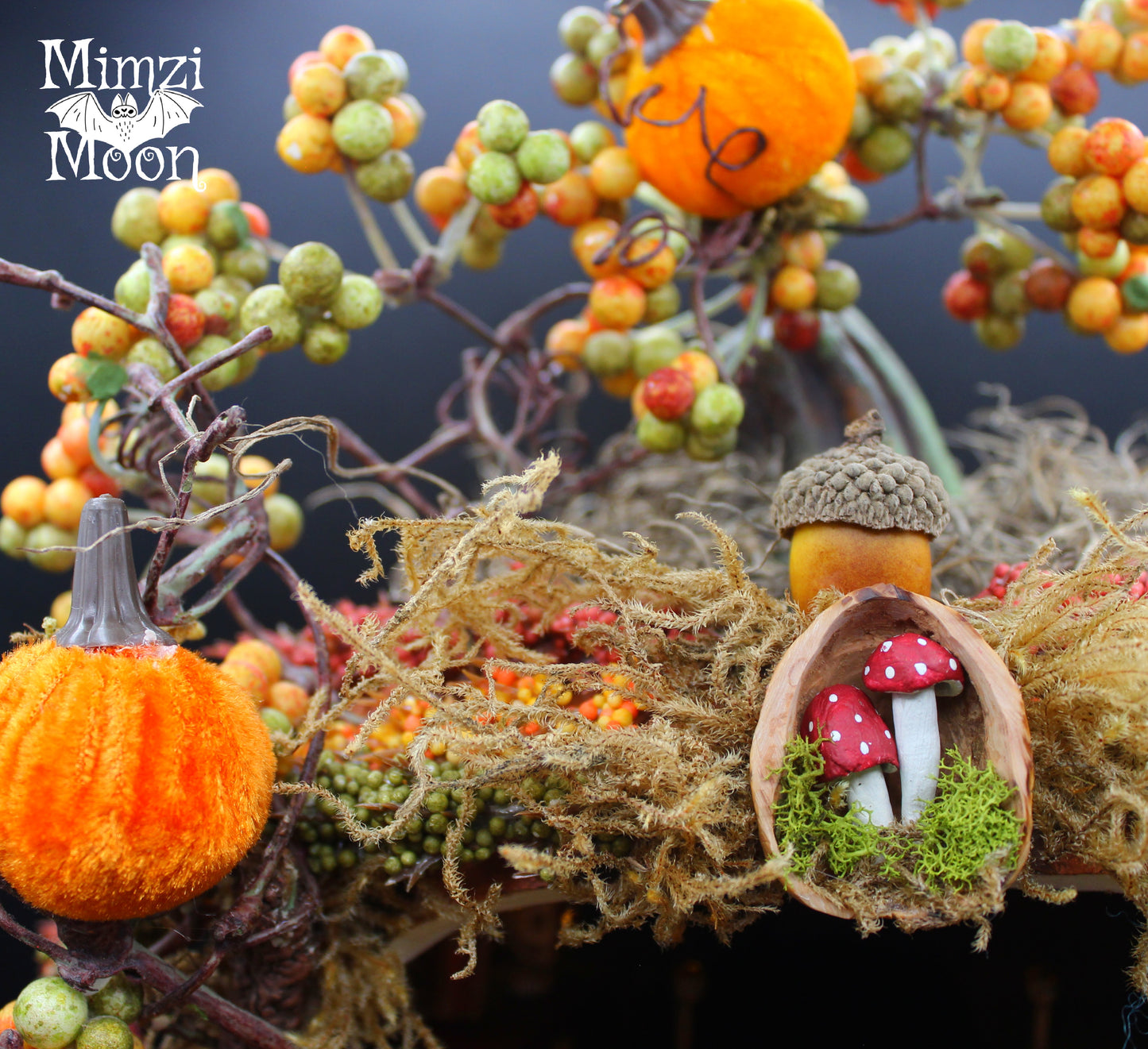 Beautiful Halloween, Pumpkin, Gothic, Witchy Fairy House Dollhouse!