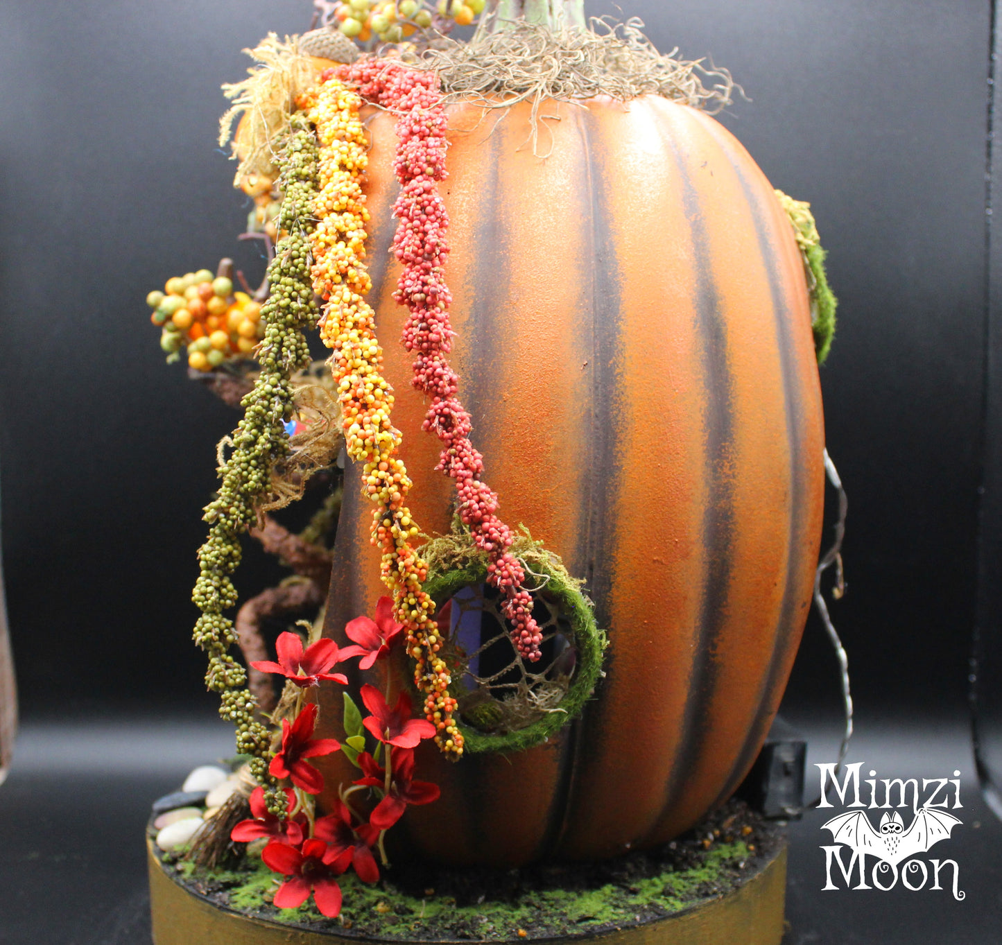 Beautiful Halloween, Pumpkin, Gothic, Witchy Fairy House Dollhouse!