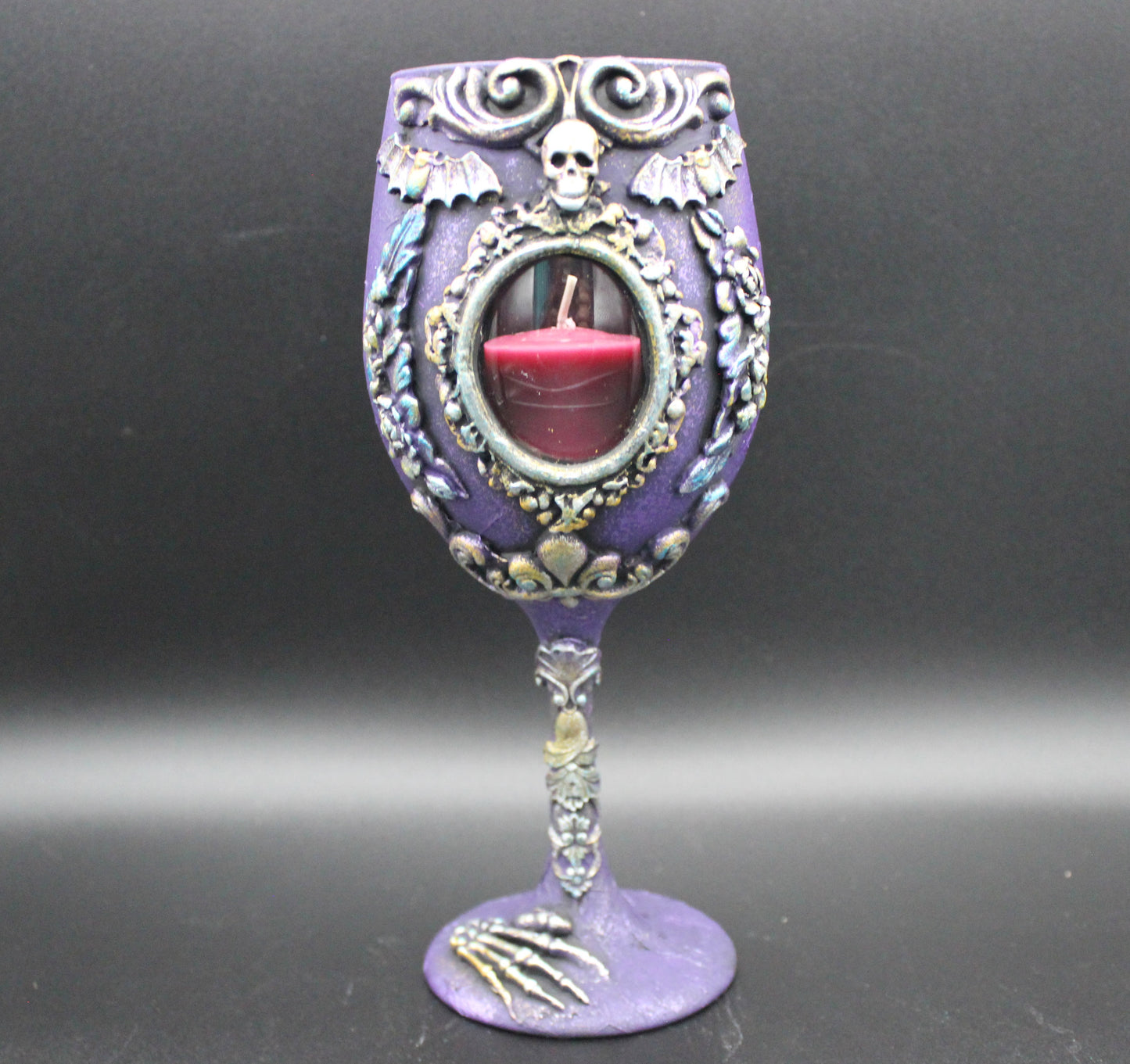 Gothic Goblet Candle Holder! Goth Chalice Candleholder!