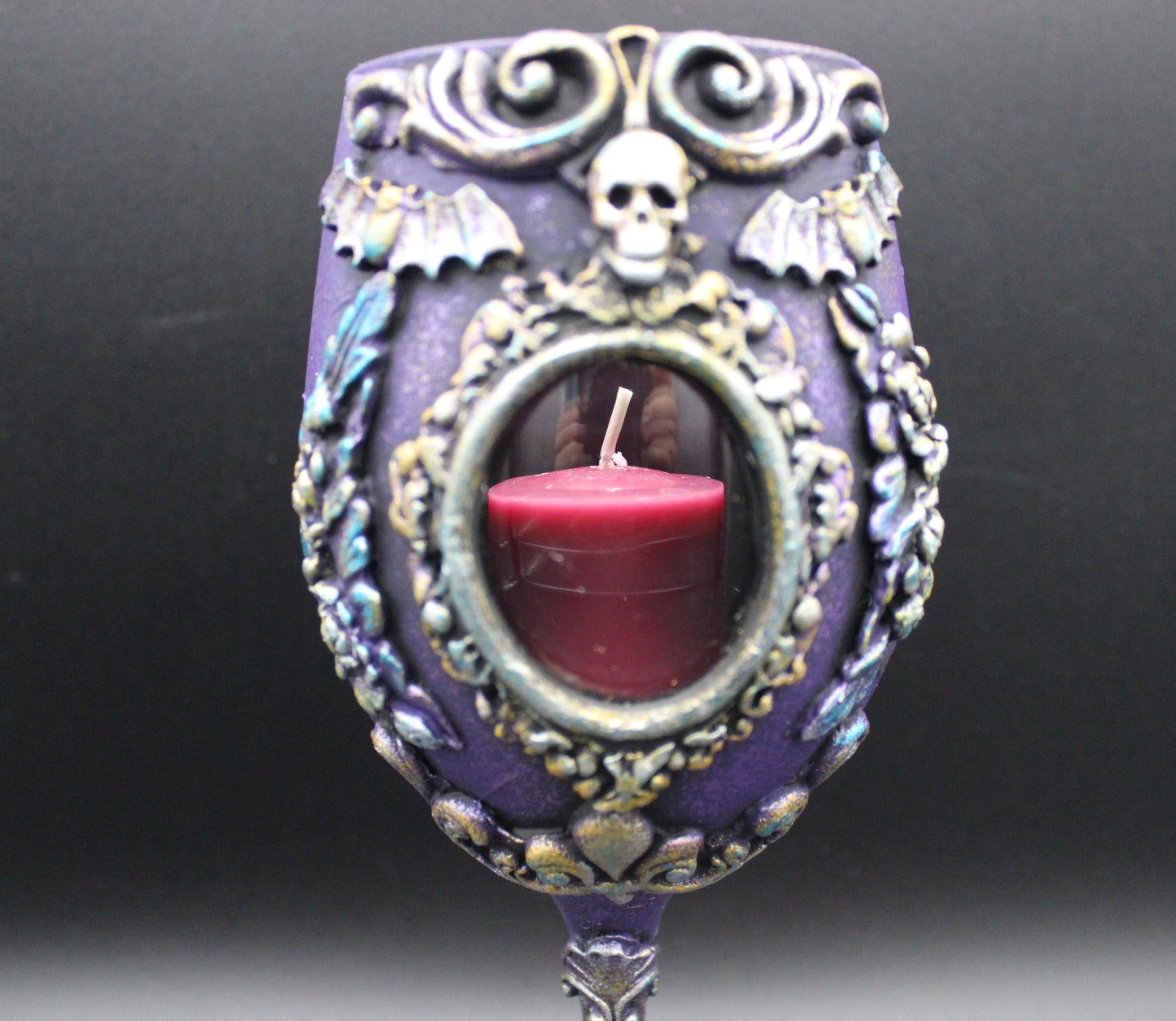 Gothic Goblet Candle Holder! Goth Chalice Candleholder!