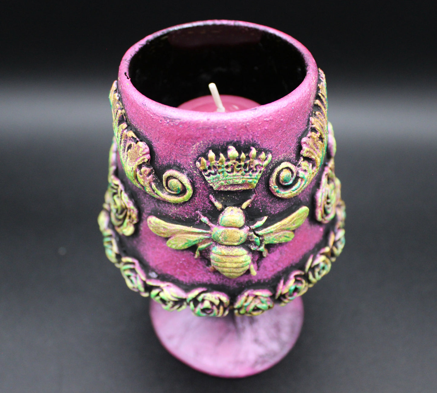 Super Cute Queen Bee Candleholder! Pink Candle Holder!