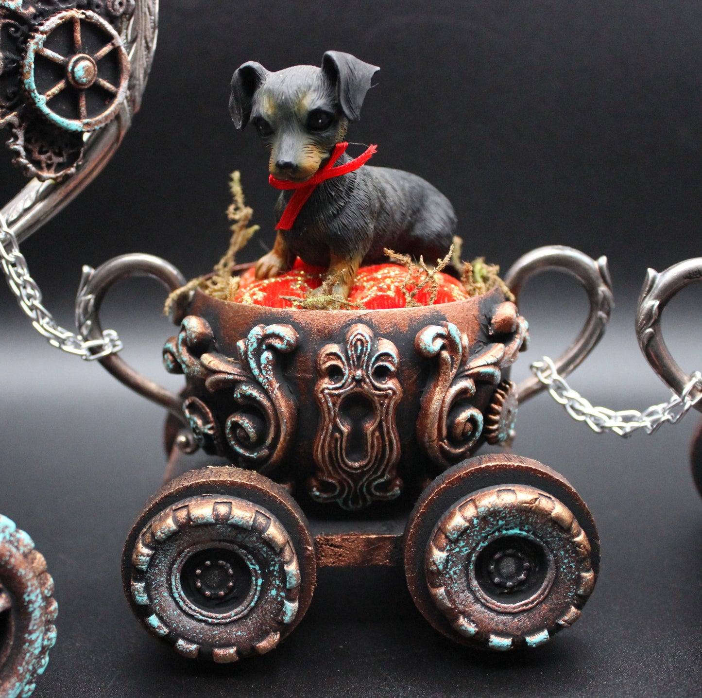 Amazing Steampunk Train!  Altered Tea Pot/ Tea Set, Tabletop Decor!