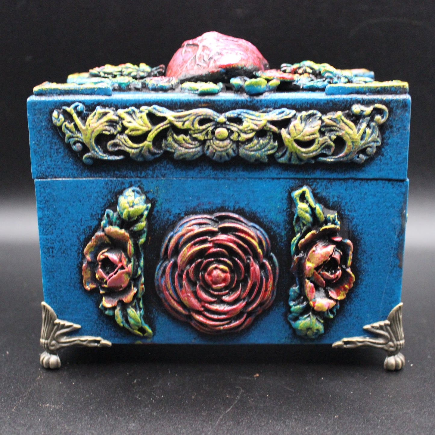 Anatomical Heart Jewelry Box! Colorful Gothic Stash Box. Keepsake Box.