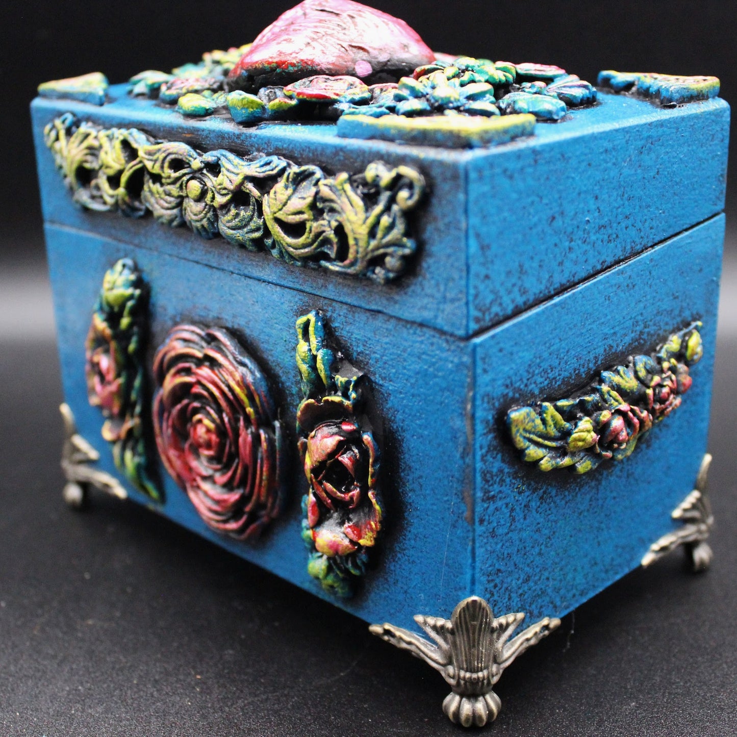 Anatomical Heart Jewelry Box! Colorful Gothic Stash Box. Keepsake Box.