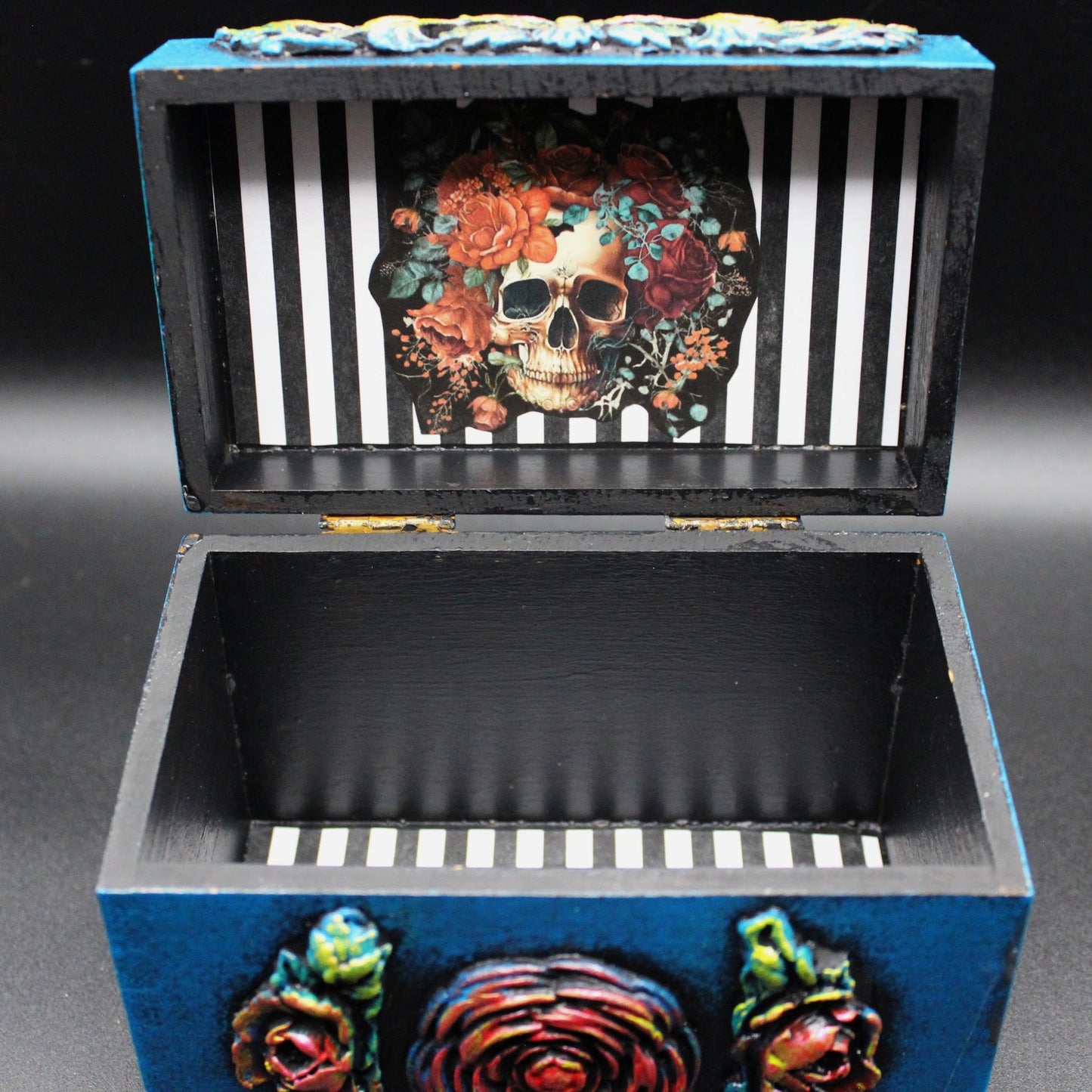 Anatomical Heart Jewelry Box! Colorful Gothic Stash Box. Keepsake Box.