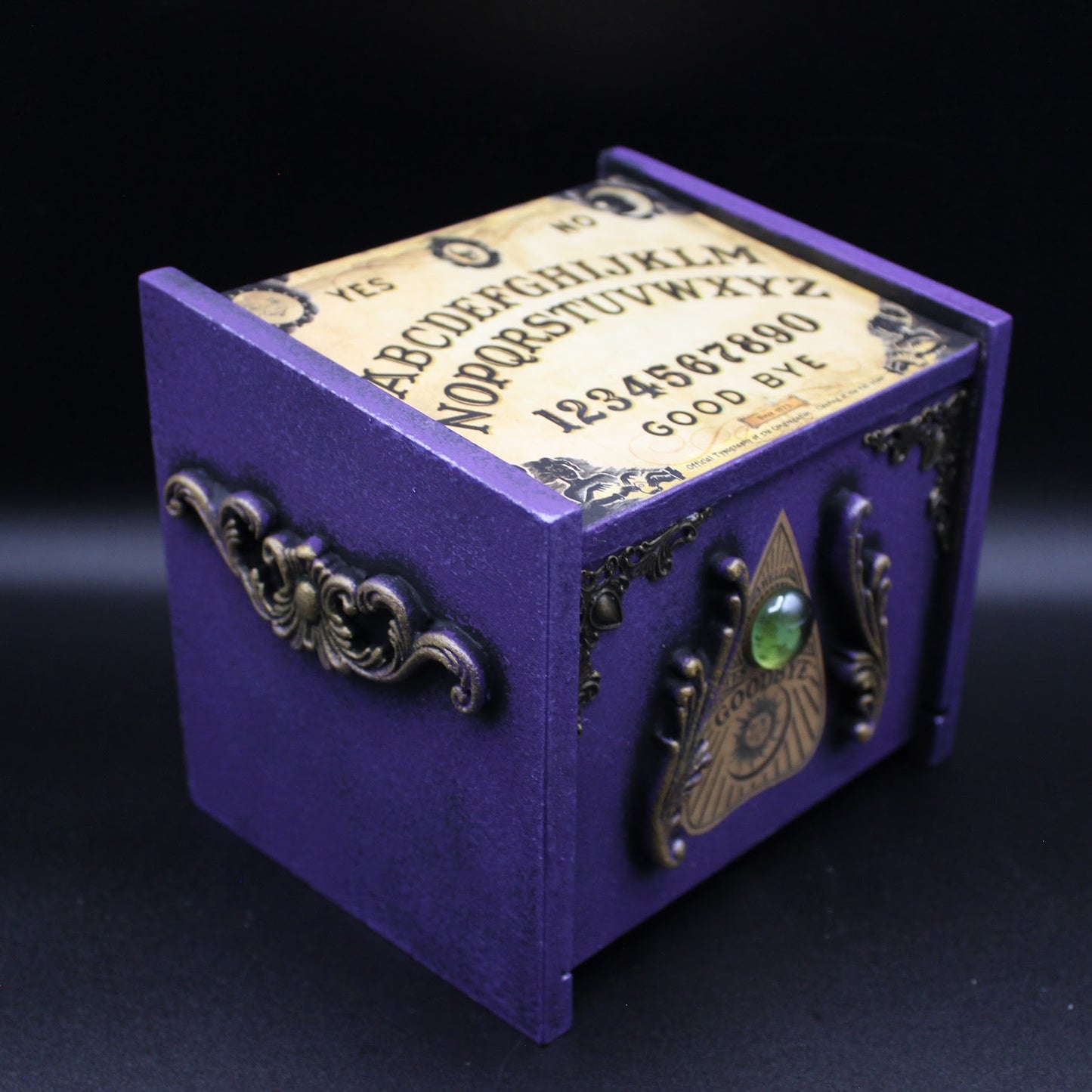 Ouija Board Jewelry Box! Gothic Stash Box! Occult, Witchy Keepsake Box!