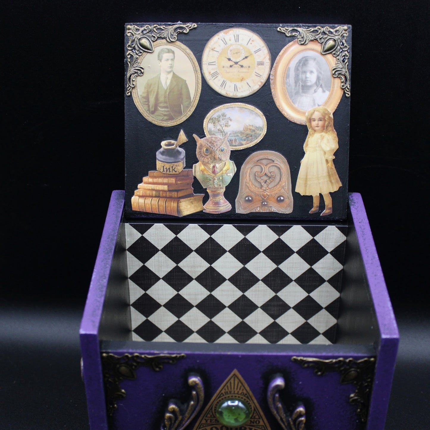 Ouija Board Jewelry Box! Gothic Stash Box! Occult, Witchy Keepsake Box!