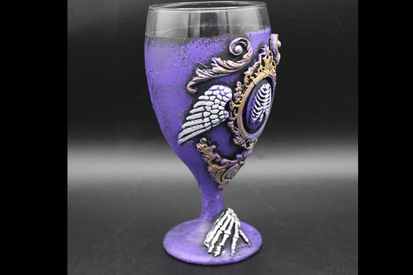 Gothic Chalice! Skeleton Wine Glass!