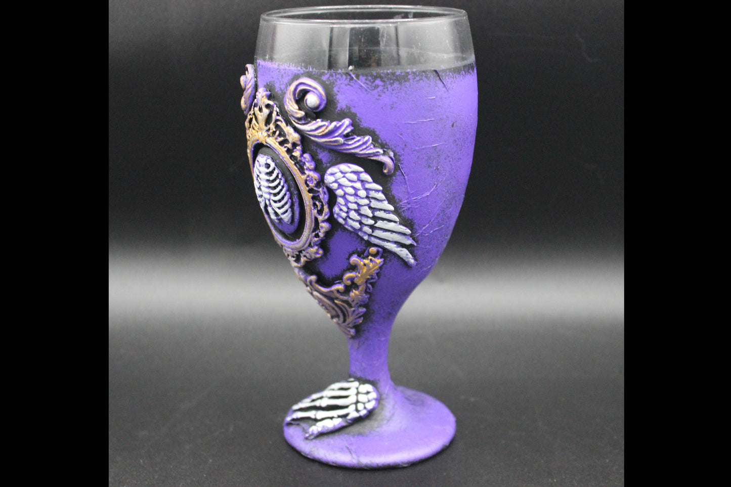 Gothic Chalice! Skeleton Wine Glass!