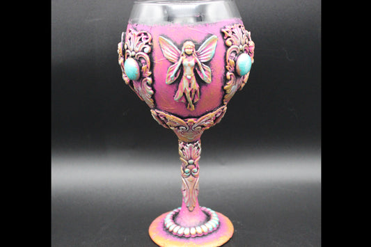 Pretty Fairy Wine Glass Chalice Goblet!