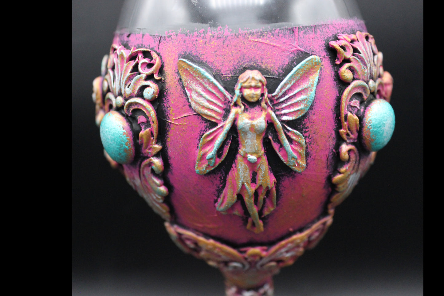 Pretty Fairy Wine Glass Chalice Goblet!