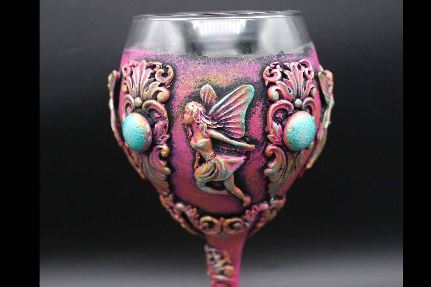 Pretty Fairy Wine Glass Chalice Goblet!