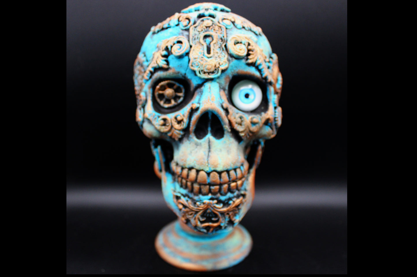 Gothic Skull Decoration!  Tabletop Skull Decor