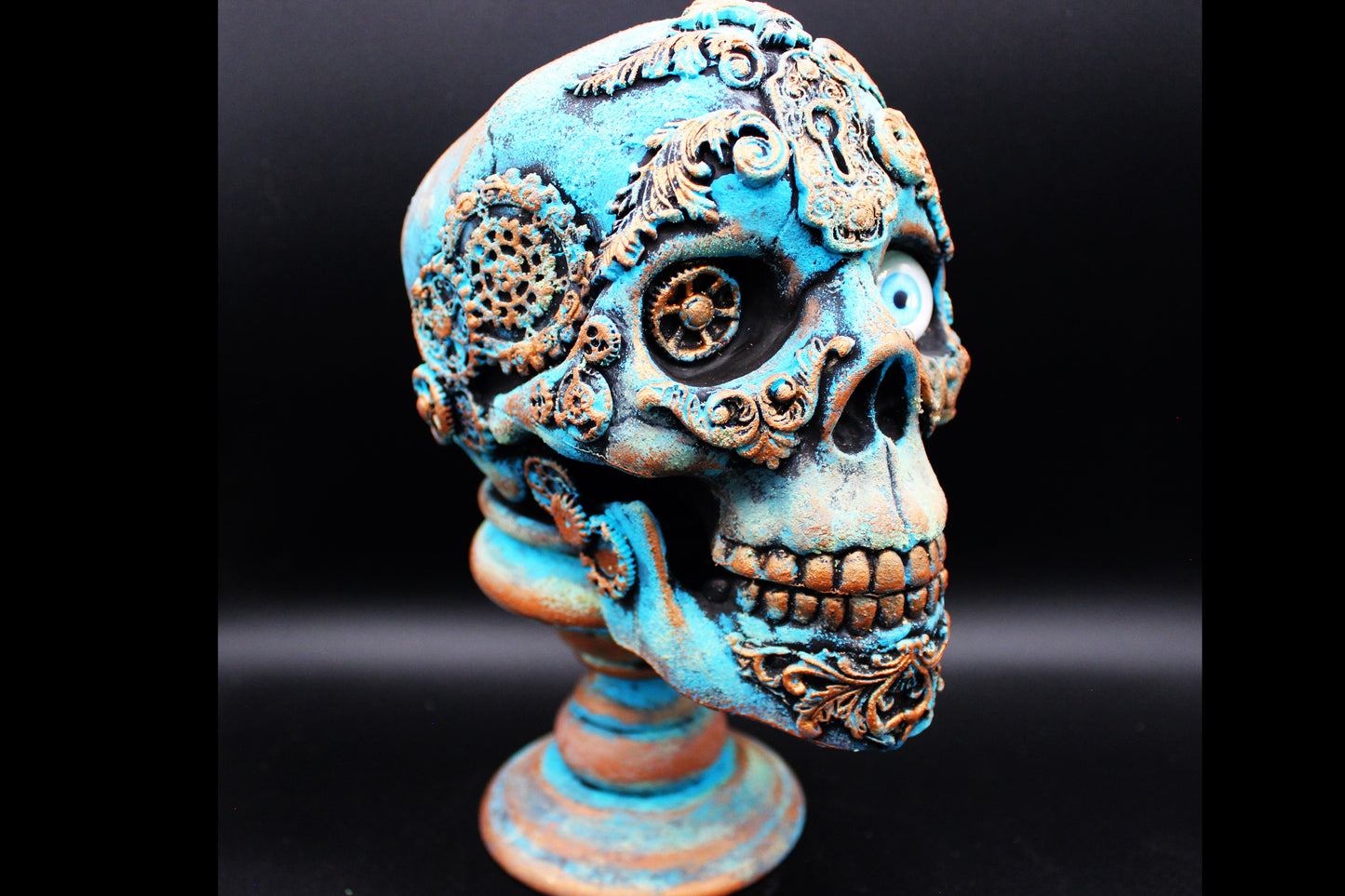 Gothic Skull Decoration!  Tabletop Skull Decor