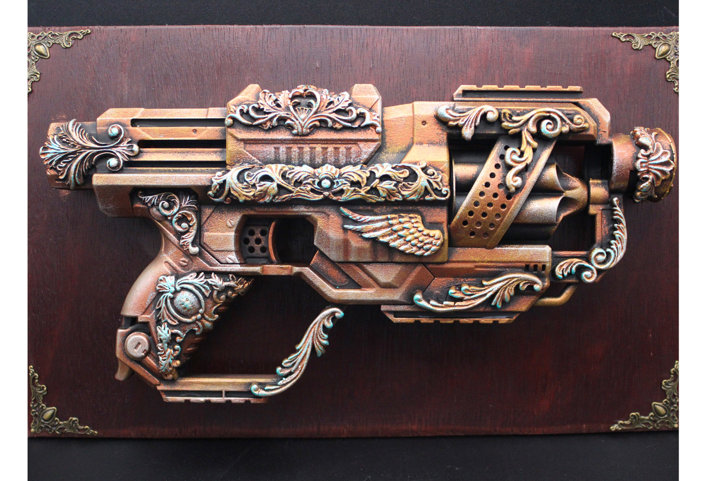 Steampunk Gun Wall Art!  Altered Nerf Gun Wall Hanging!