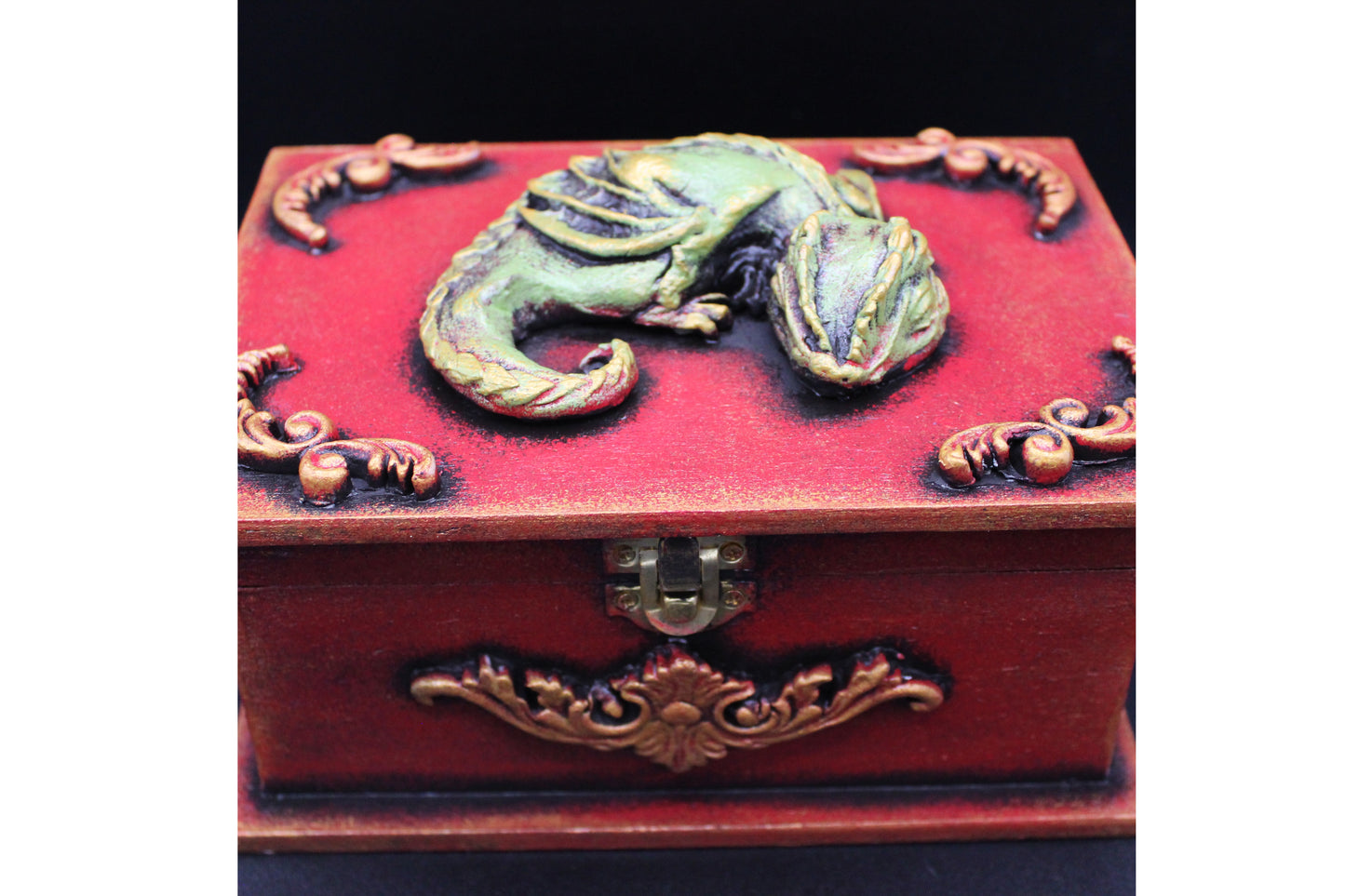 Baby Dragon Jewelry Box!  Wooden Stash Box!