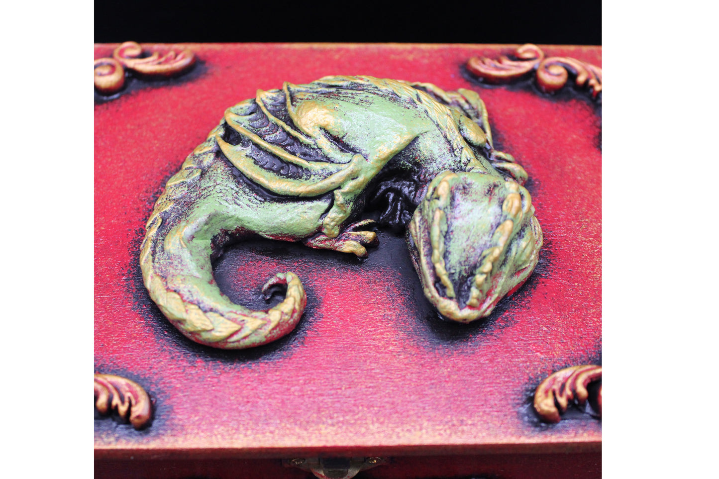 Baby Dragon Jewelry Box!  Wooden Stash Box!